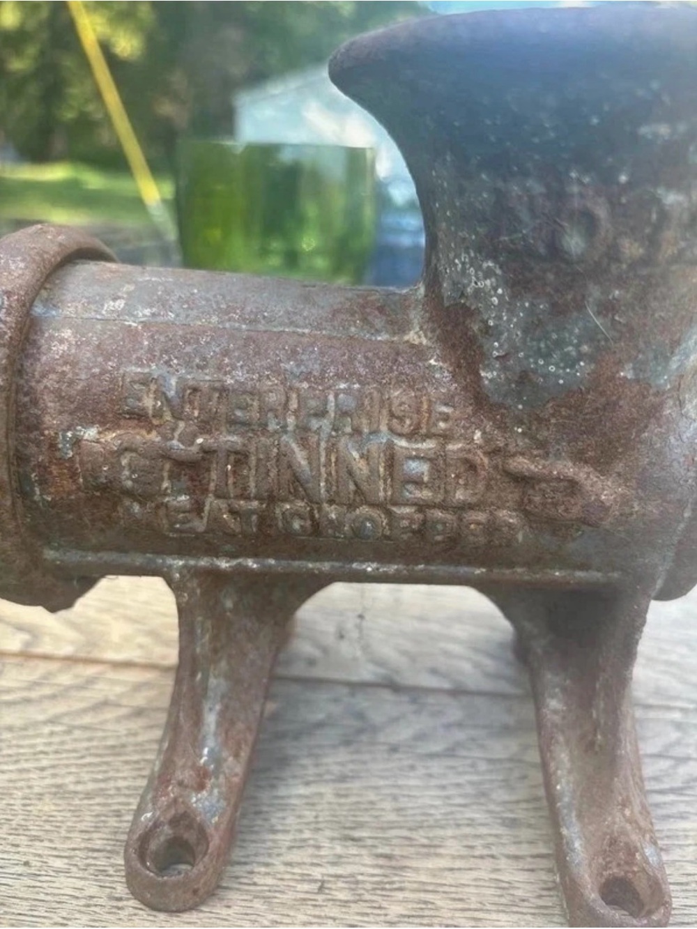 Tinned Cast Meat Grinder - Rustic Brown Finish